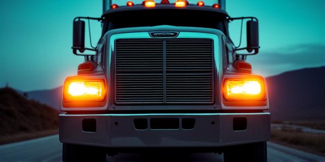 Mobile portrait wallpaper of truck sunset