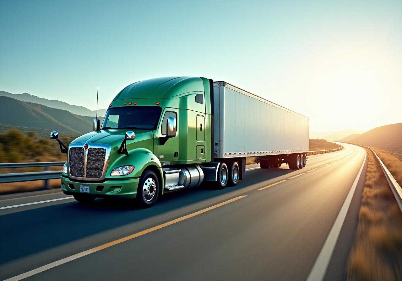 Bay Distributions LLC freight truck on a scenic California highway